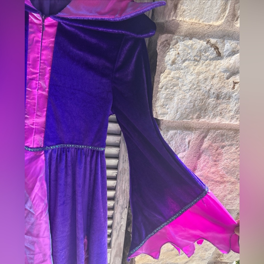 Disney Store Maleficent Costume Child Size Large 9/10 Purple Dress - Picture 4 of 6